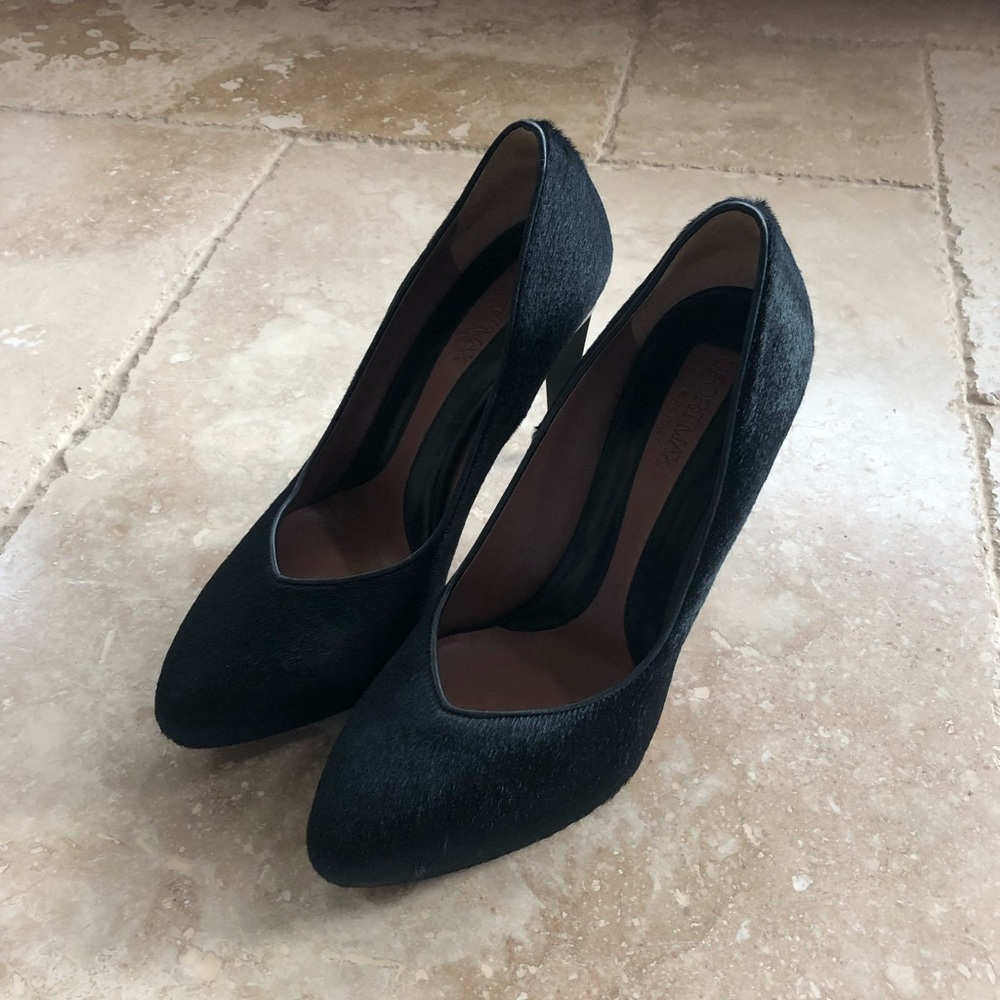 Sportmax Black Calf Hair Heels